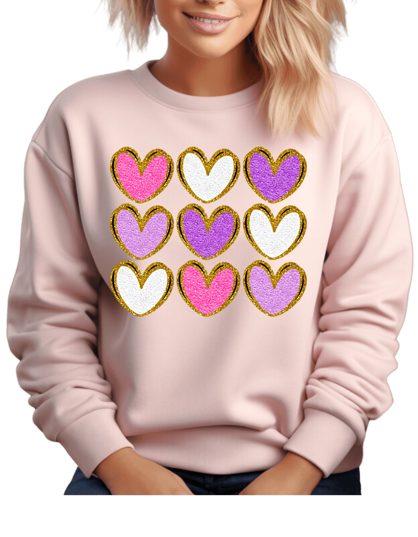 Faux Chenille Hearts