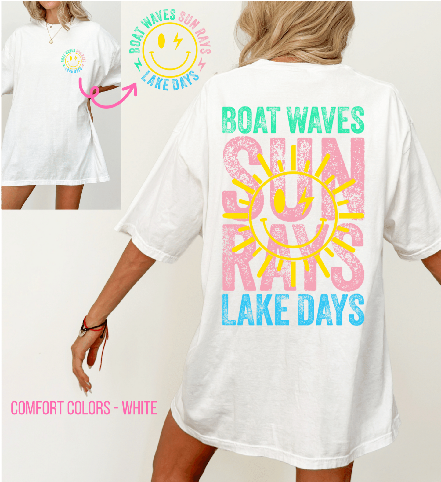 Boat Waves, Sun Rays, Lake Days Tee