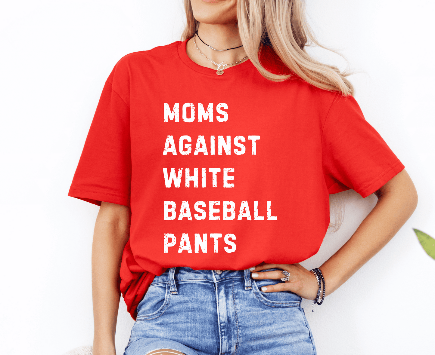 Moms Against White Baseball Pants