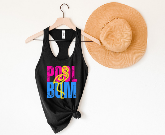 POOL BUM Flamingo - Racerback Tank